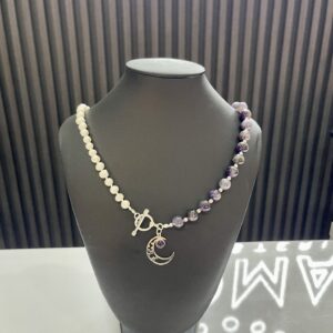 Collar Hilado de Plata 925 y Perla Amatista